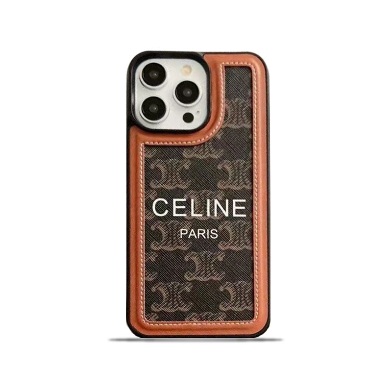 Black Celine iPhone Case With Strap-SZ231124