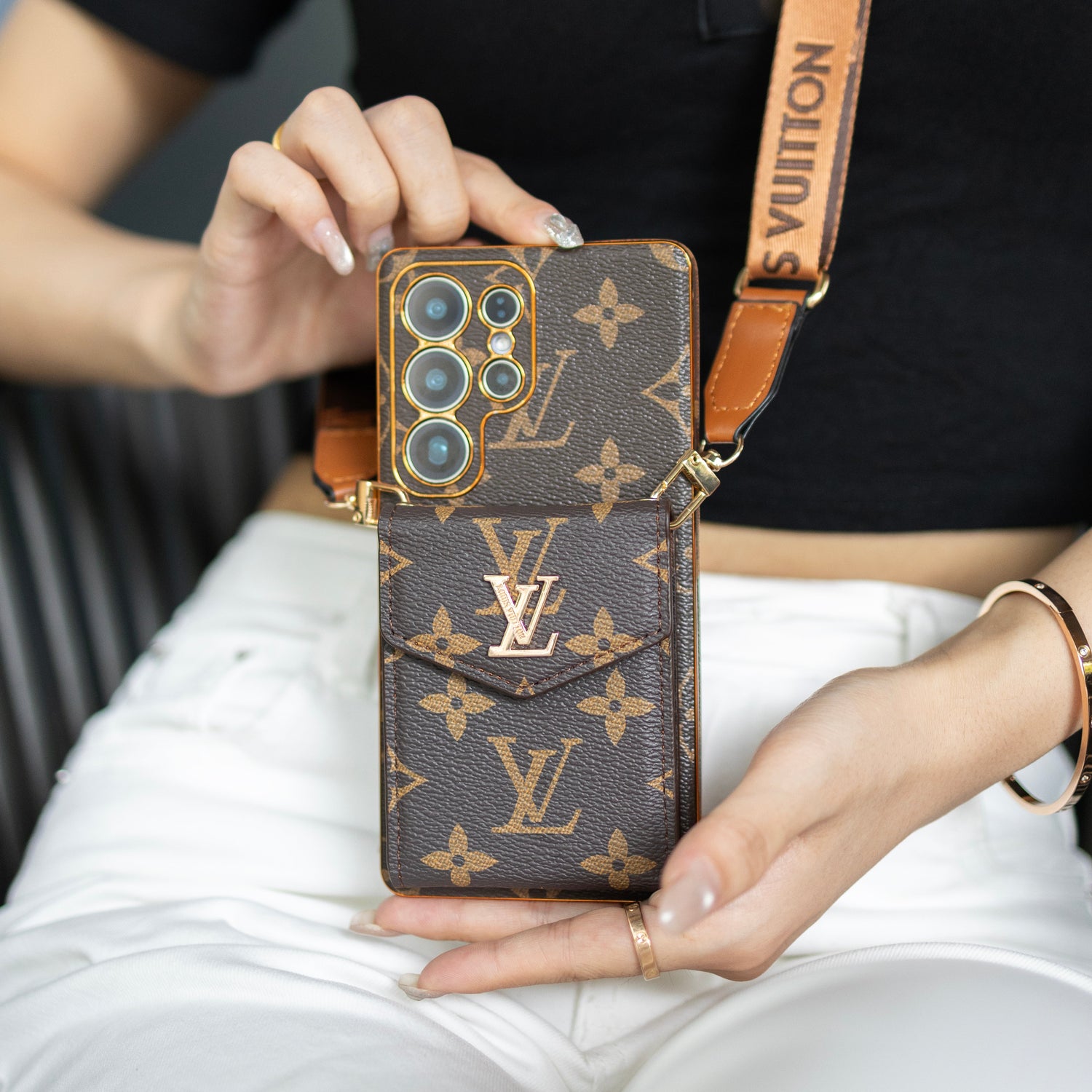 Luxury Card Holder - Style Lanyard Samsung Phone Case