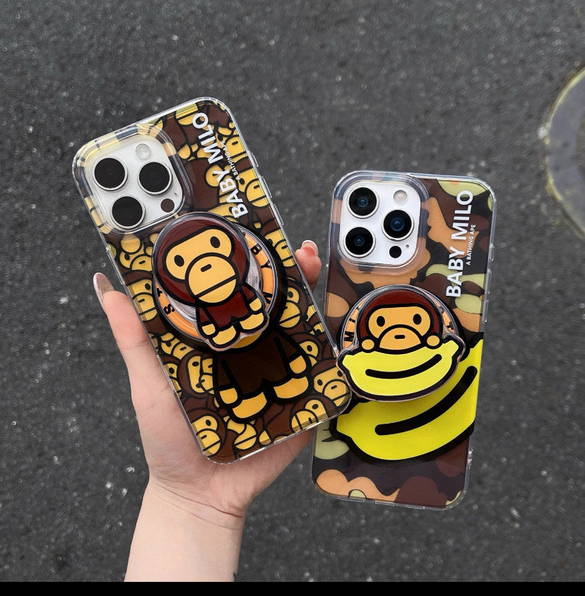 Streetwear MagSafe Baby Monkey iPhone Case with Grip