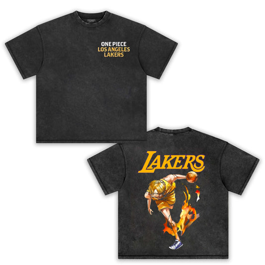 LOS ANGELES LAKERS X ONE PIECE -SANJI TEE 2
