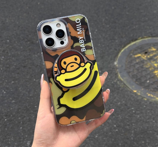 Streetwear MagSafe Baby Monkey iPhone Case with Grip