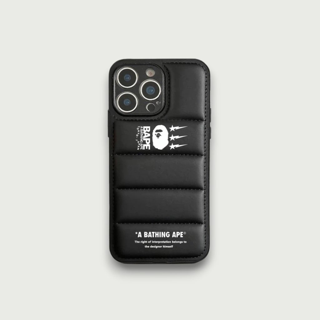 Ape Design Black Down Filled Puffer iPhone case