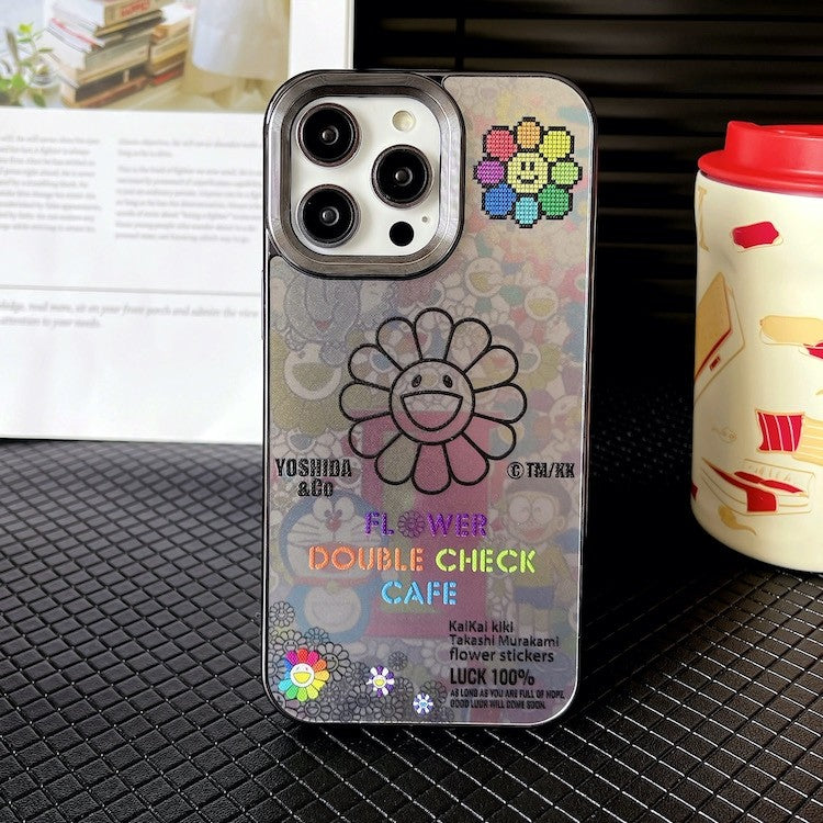 Digital Sunflower Kawaii  iPhone Case