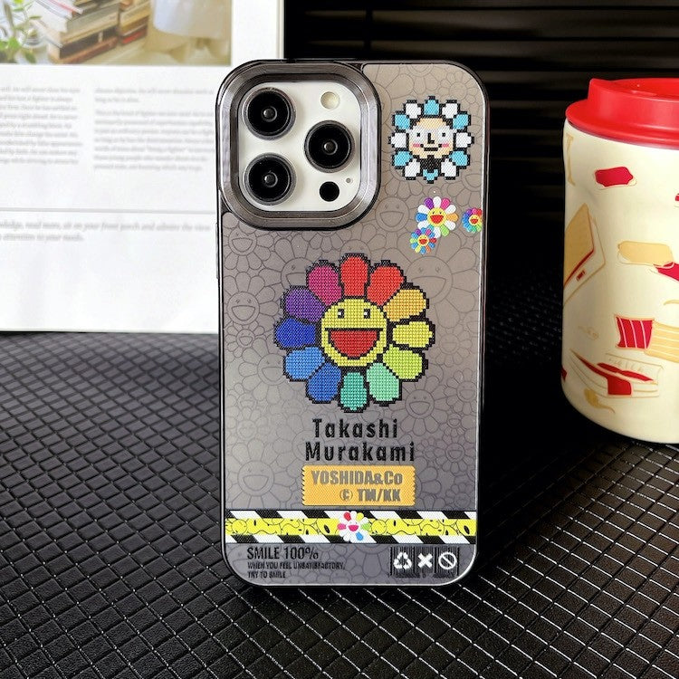 Digital Sunflower Kawaii  iPhone Case