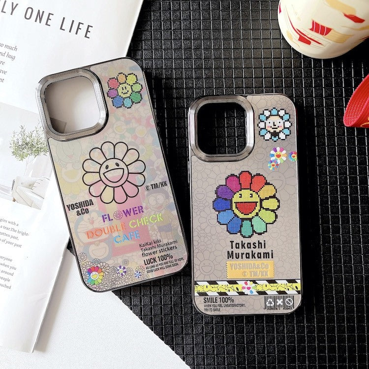 Digital Sunflower Kawaii  iPhone Case
