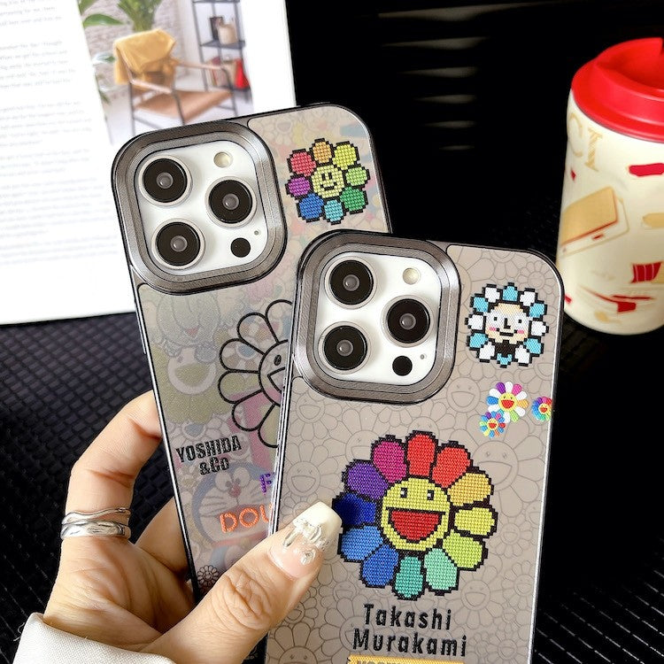 Digital Sunflower Kawaii  iPhone Case