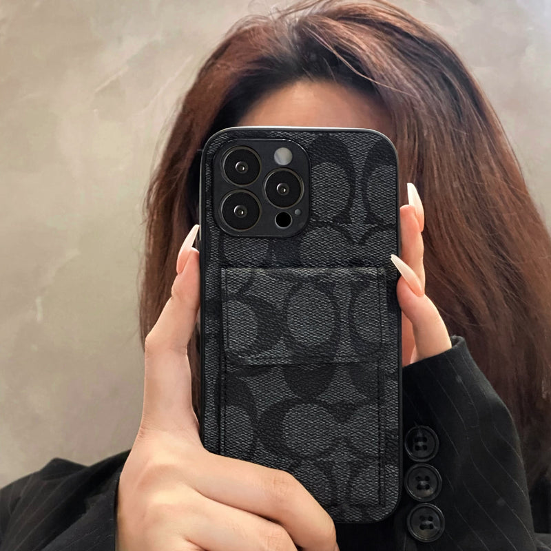 Coach iPhone Case With  Wallet Black-HP240513