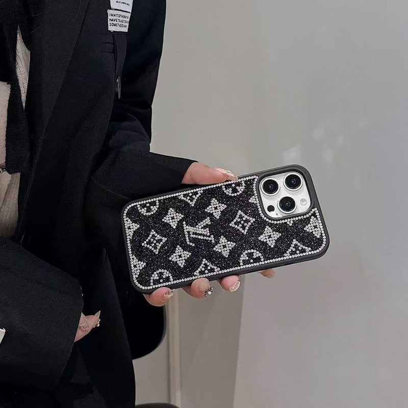 Luxury Glitter Holographic Y - S - L-Inspired iPhone Case – Diamond Shine Edition