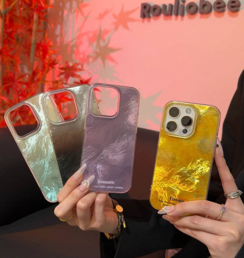 Glacier Blur Shell iPhone Case – INS Style Iridescent Design