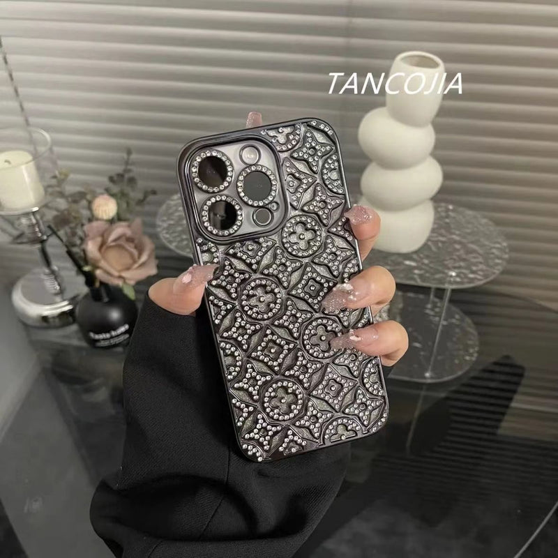 Luxury Diamond Embossed iPhone Case