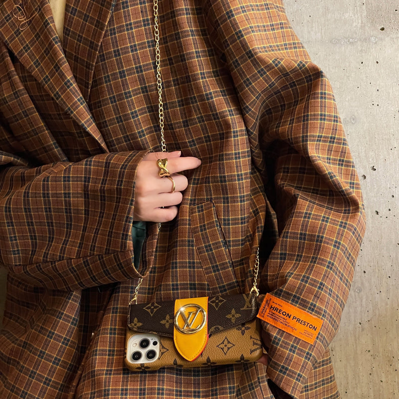 Lou Gold CrossBody Card Holder iPhone Case