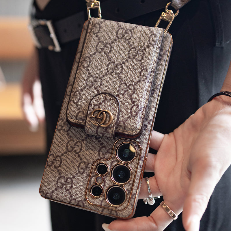 Gucci - Style Samsung Phone Case with Card Holder