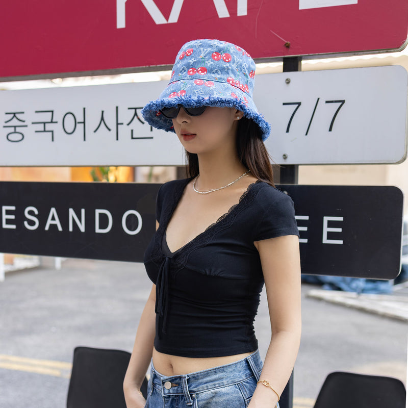 Cute Cherry Pattern Hat, A Must-Have for Fashionistas