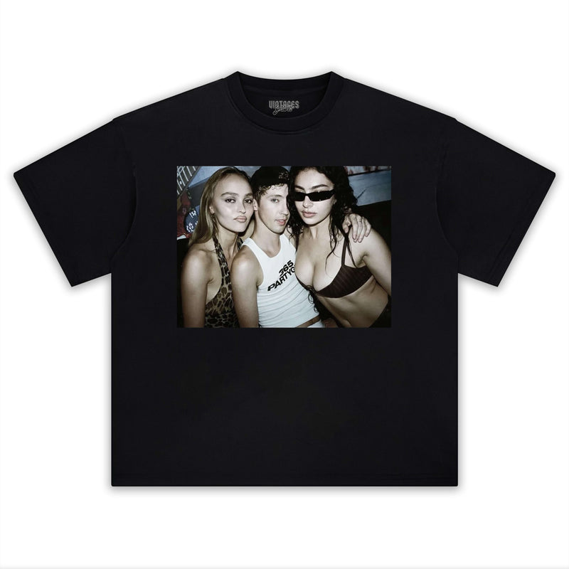 CHARLI XCX & LILY-ROSE DEPP & TROYE SIVAN TEE