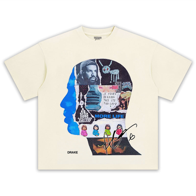 DRAKE & HEAD COLLAGE TEE