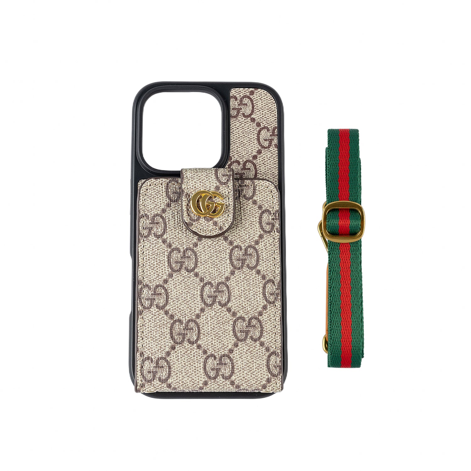 Luxury Crossbody iPhone Case with Card Holder & Strap