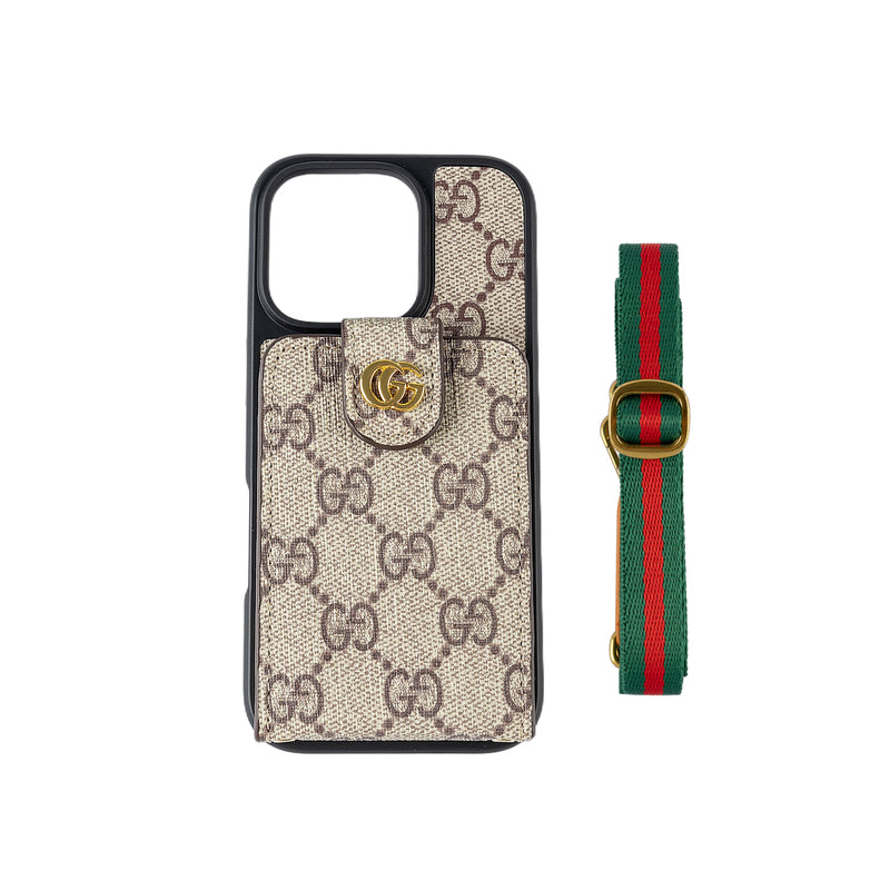 GG Card Bag Crossbody Chain iPhone Case