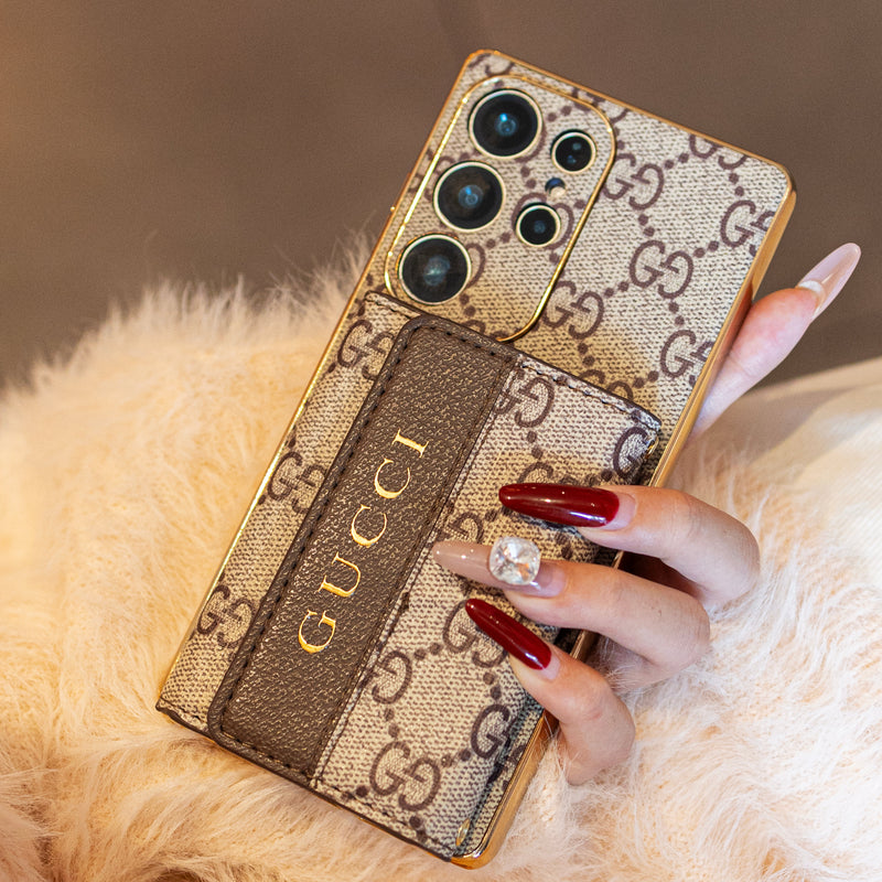 Advanced Leather Samsung Phone Case with Wallet and Strap W.