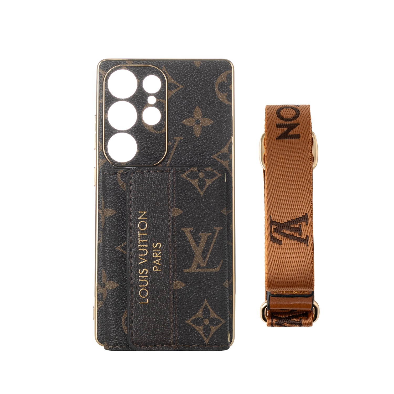 Advanced Leather Samsung Phone Case with Wallet and Strap.