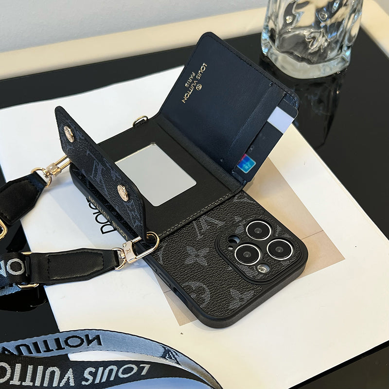 Lou Card Bag Chain Black iPhone Case