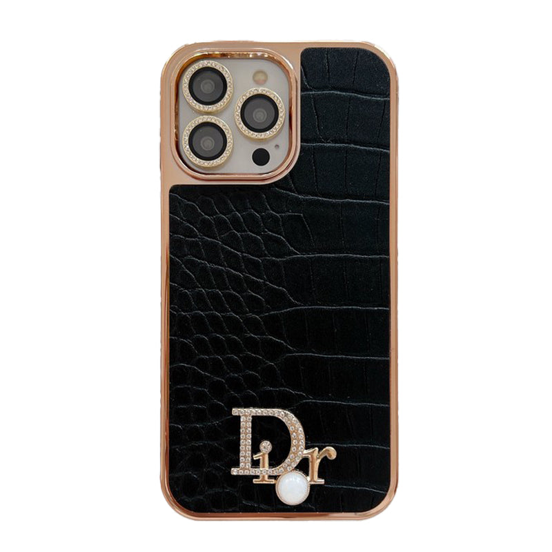 CD Diamond Logo Rose Gold iPhone Case
