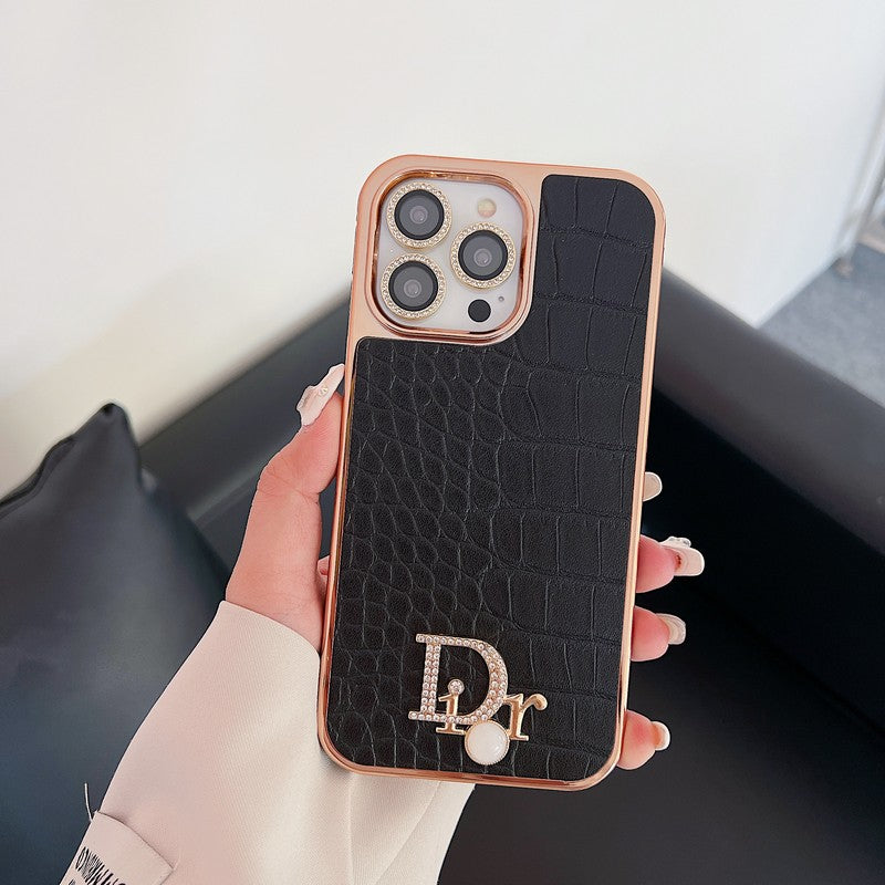 CD Diamond Logo Rose Gold iPhone Case