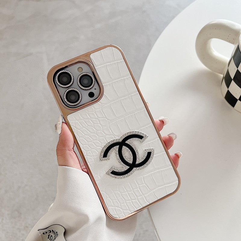 CC Diamond Logo Rose Gold iPhone Case
