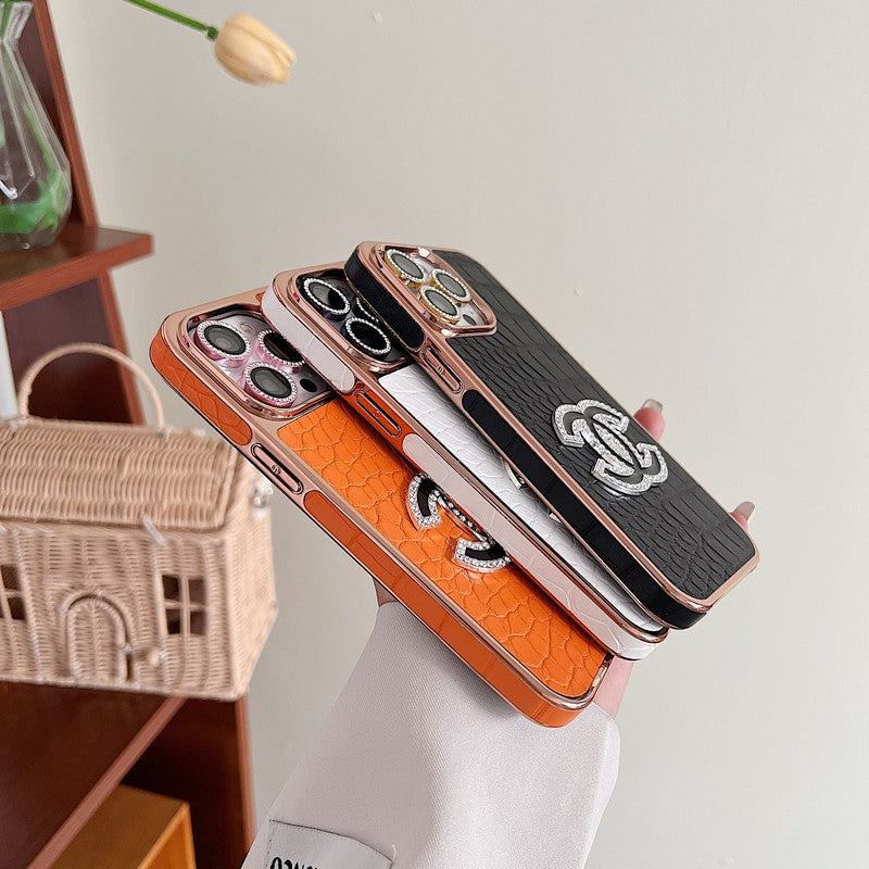 CC Diamond Logo Rose Gold iPhone Case