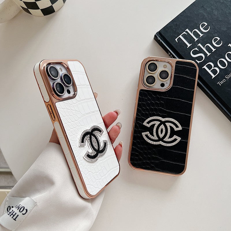 CC Diamond Logo Rose Gold iPhone Case