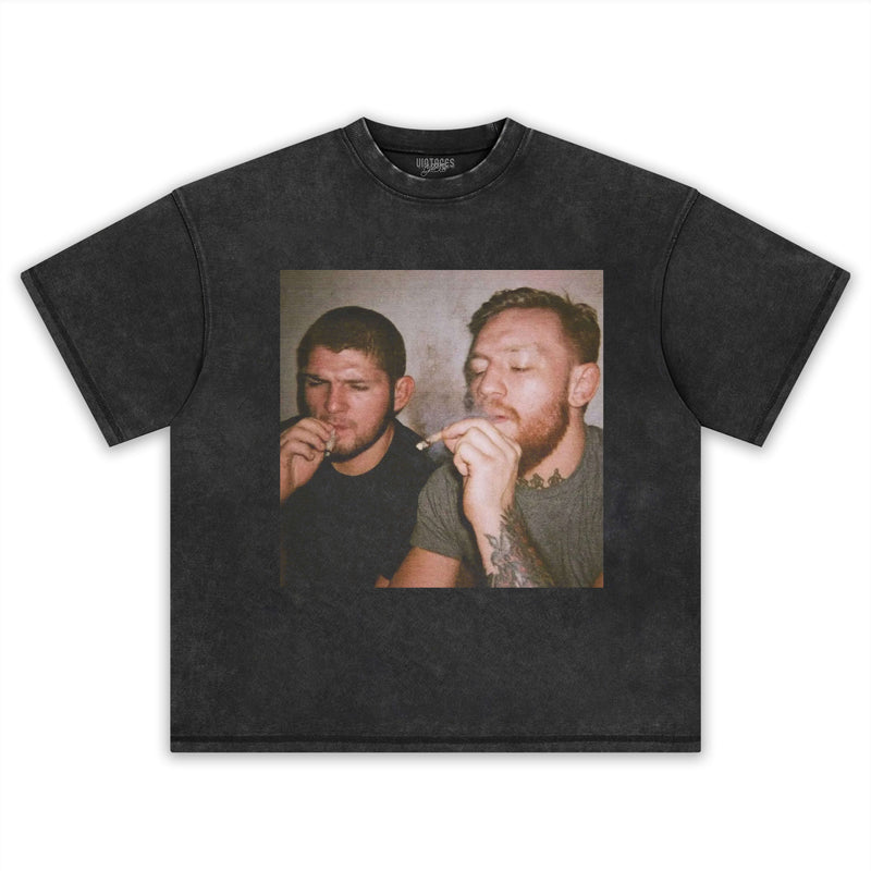 KHAMZAT CHIMAEV & CONOR MCGREGOR SMOKING TOGETHER TEE