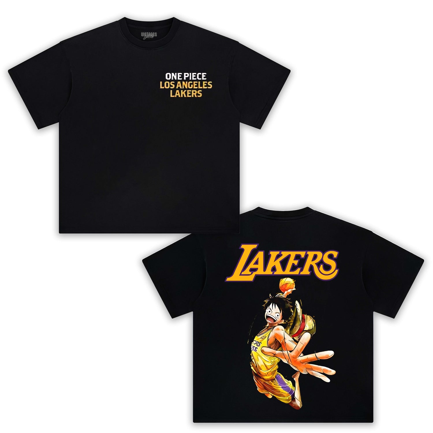 LOS ANGELES LAKERS X ONE PIECE -LUFFY TEE 2