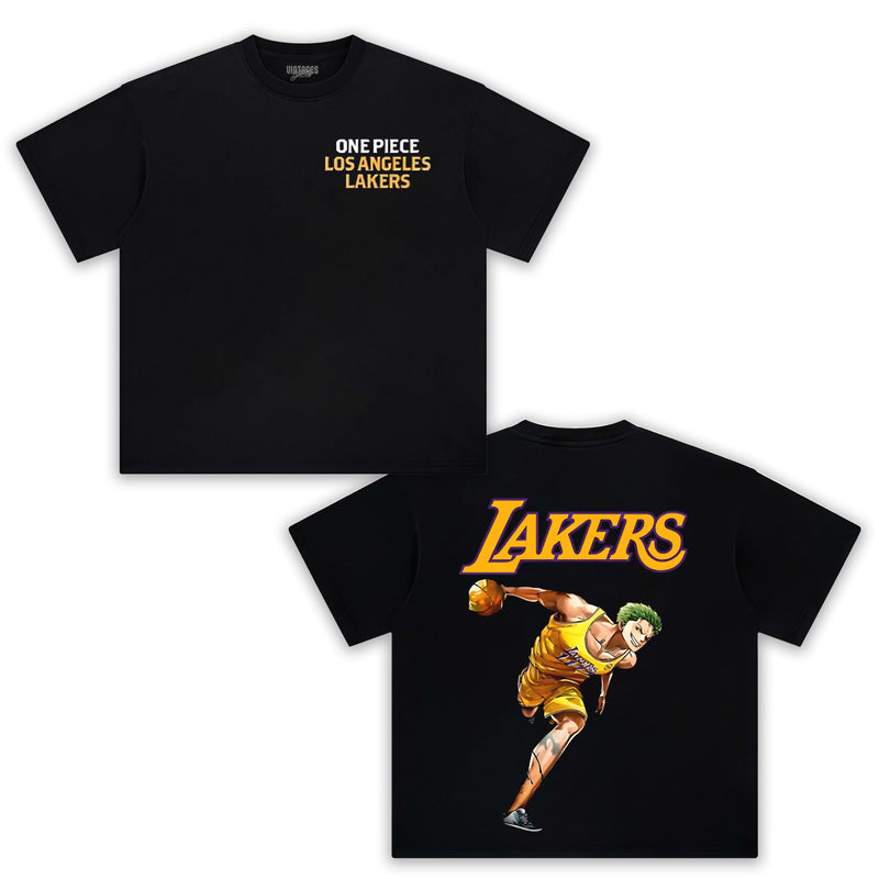 LOS ANGELES LAKERS X ONE PIECE -ZORO TEE 2