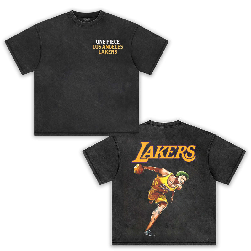 LOS ANGELES LAKERS X ONE PIECE -ZORO TEE 2