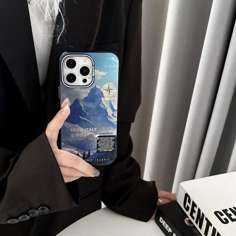 Stone Black & Blue iPhone Case