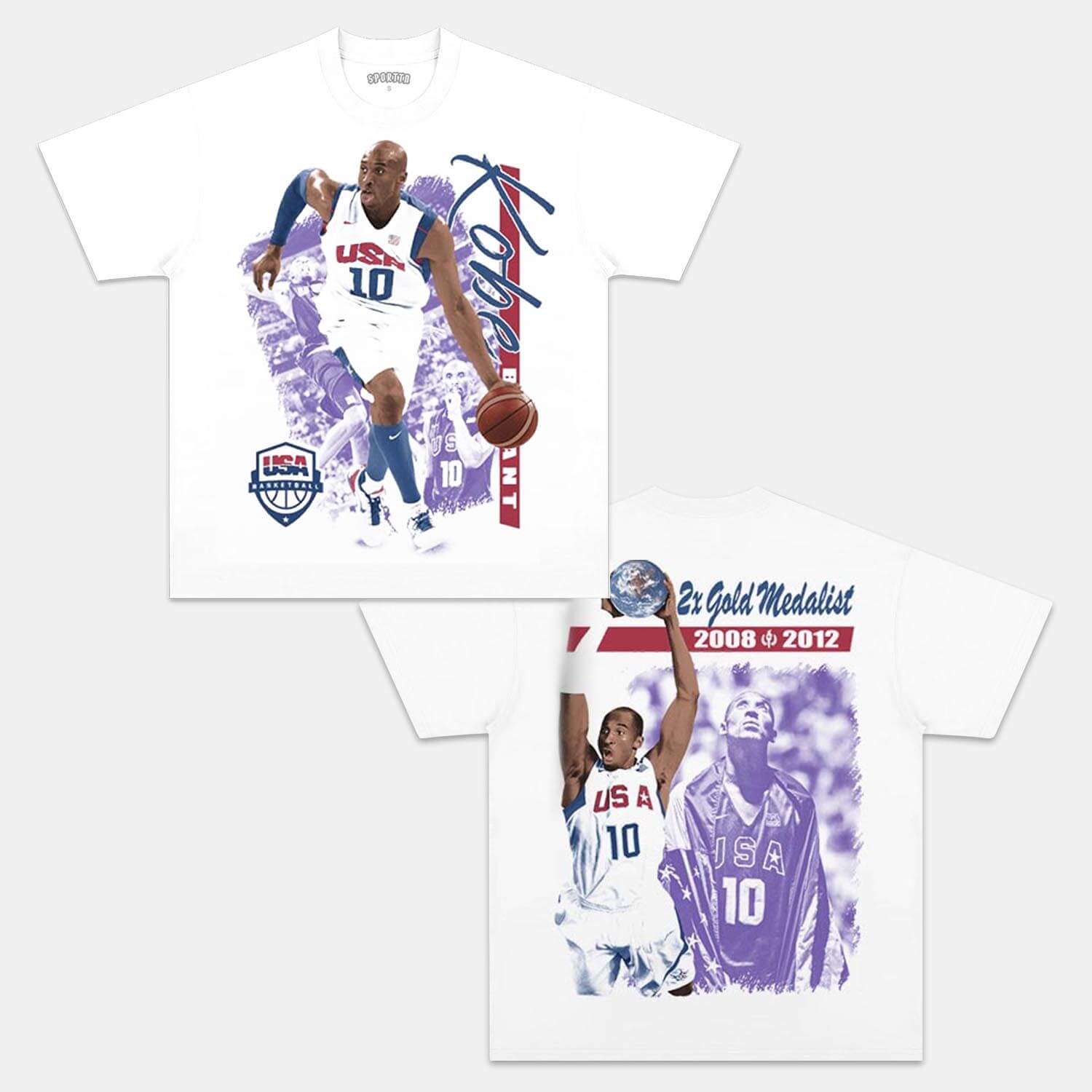 USA KOBE VINTAGE V6 TEE