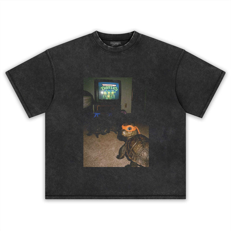 VINTAGE REAL TURTLES & NINJA TURTLES TEE