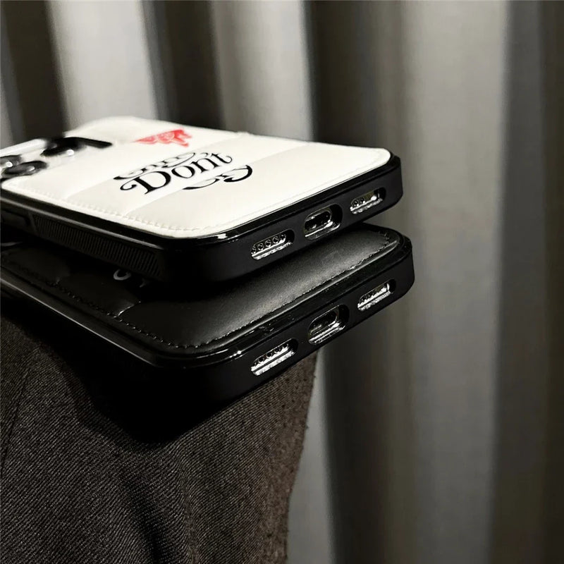 Don't Cry Heart Puffy iPhone Case