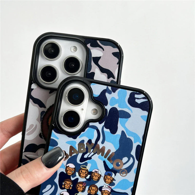 Camo Baby Monkey Mirrored iPhone Case