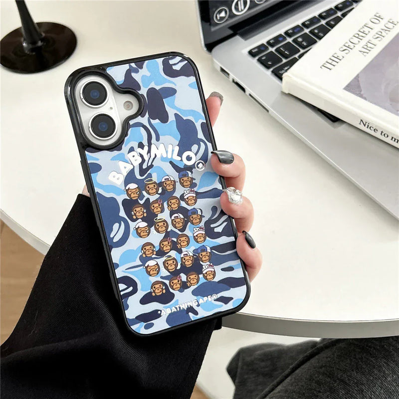 Camo Baby Monkey Mirrored iPhone Case