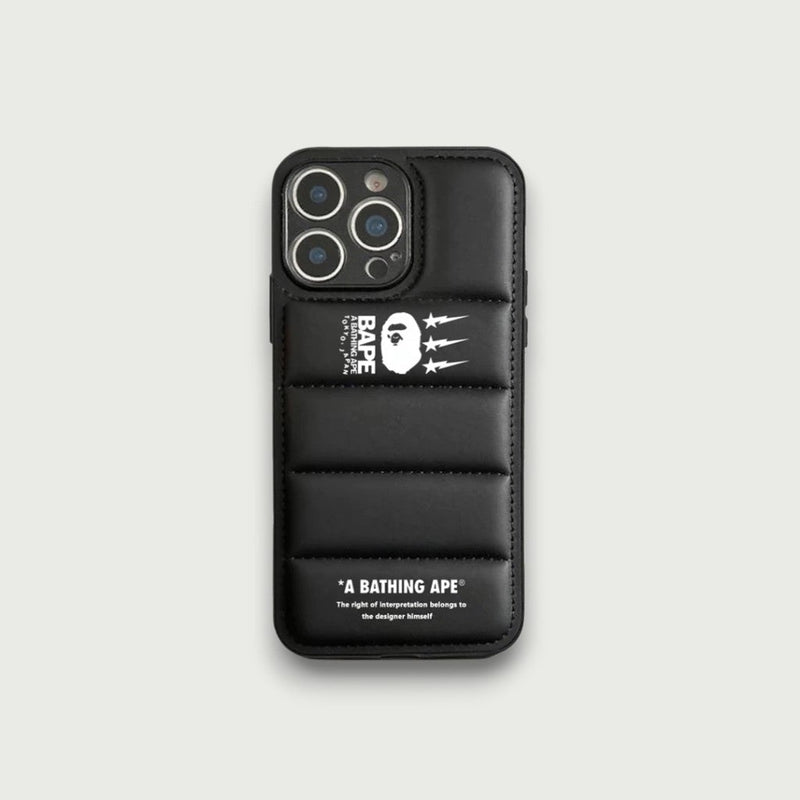 Ape  Design Black Down Filled Puffer iPhone case