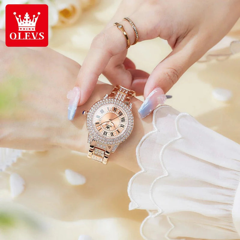 Diamond Éclat - Luxe Roman Dial Quartz Watch