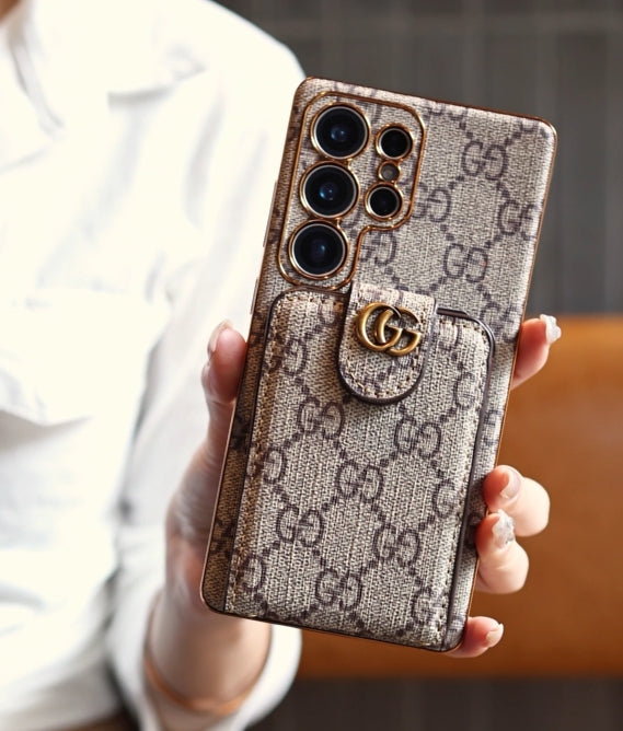 Gucci - Style Samsung Phone Case with Card Holder