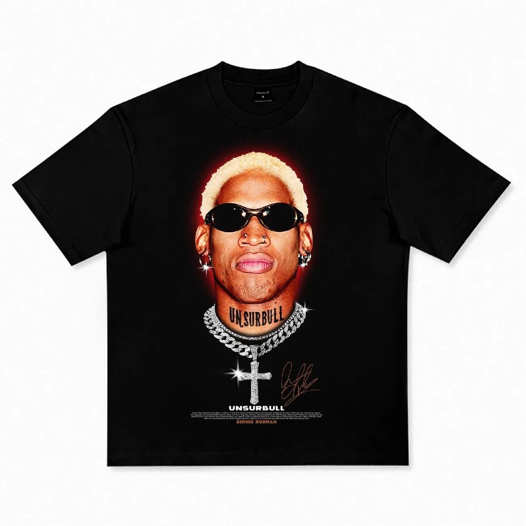 Dennis Rodman New-TEE-FACE-NBA 2025